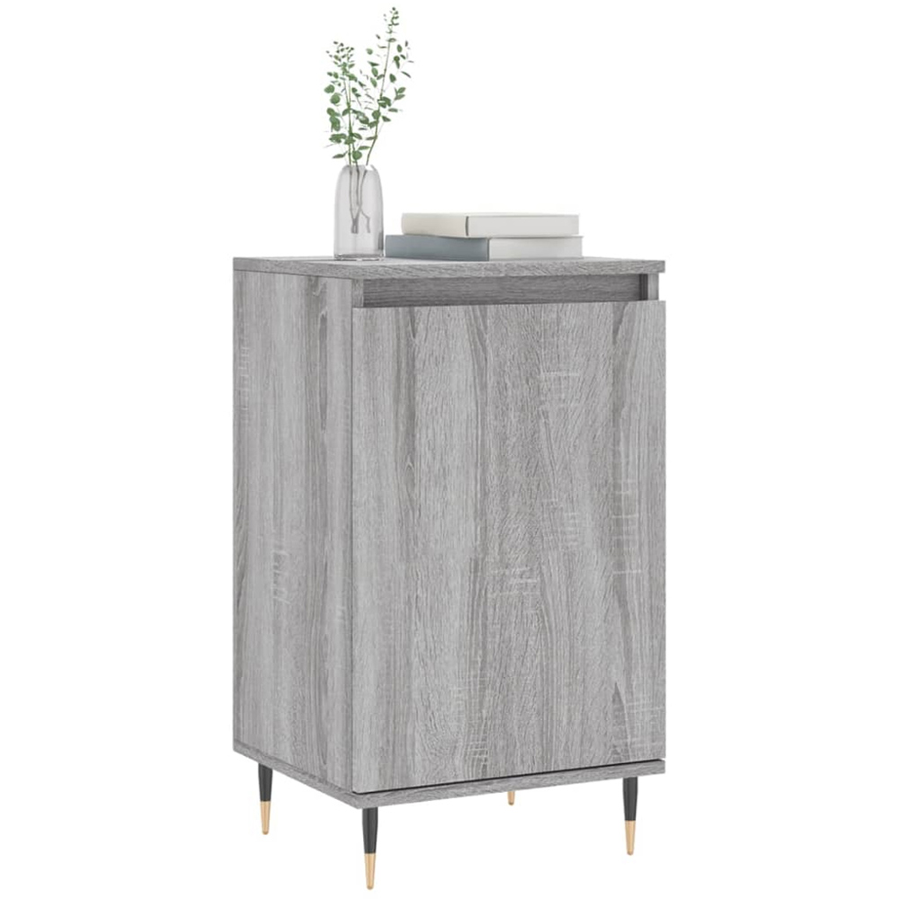 vidaXL Single Door Grey Sonoma Wooden Sideboard Image 8