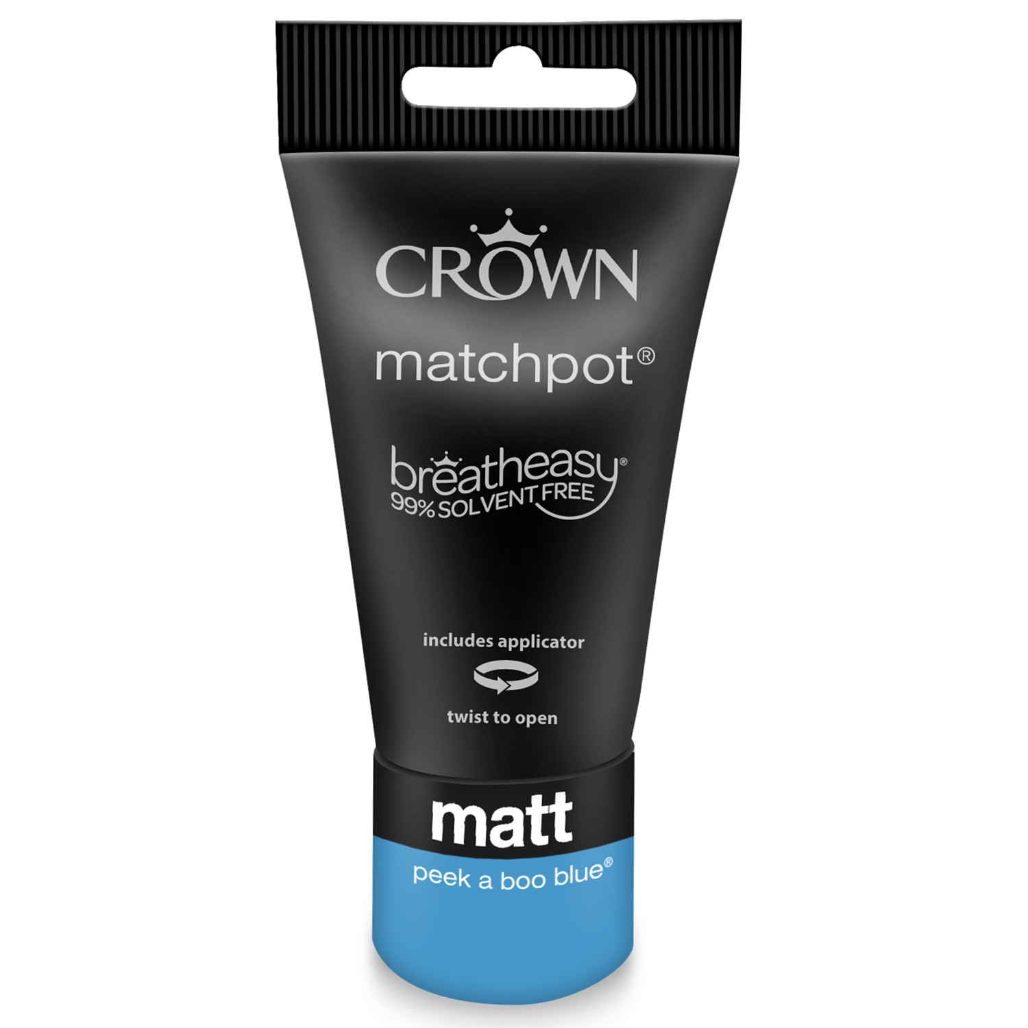 Crown Breatheasy Peek-A-Boo Blue Matt Feature Wall Tester Pot 40ml Image