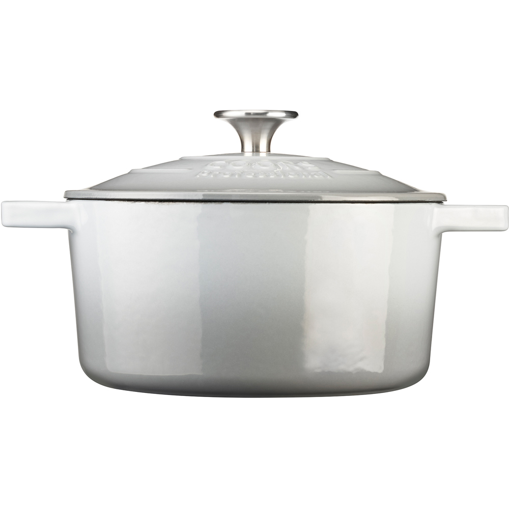Cooks Professional 20cm Grey Cast Iron Casserole Dish with Lid Image 4