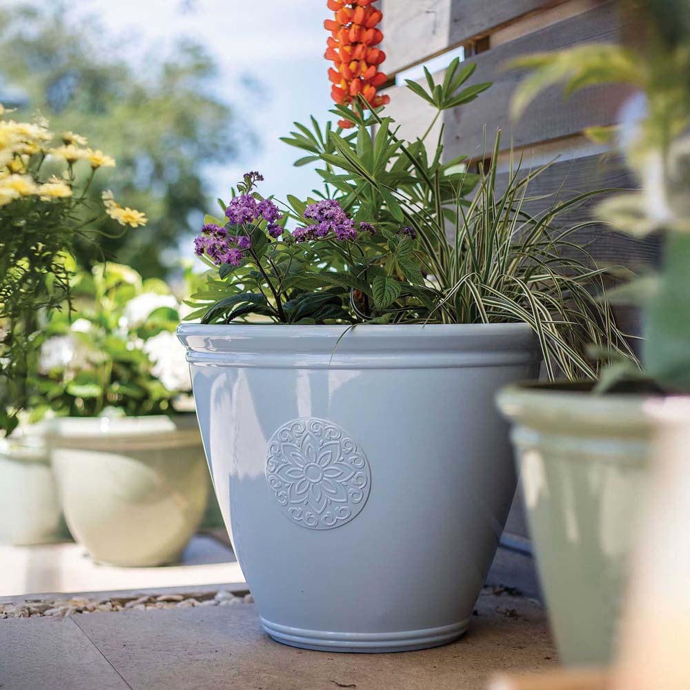 Plant Avenue Eden Emblem Blue Plant Pot 40cm Image 2