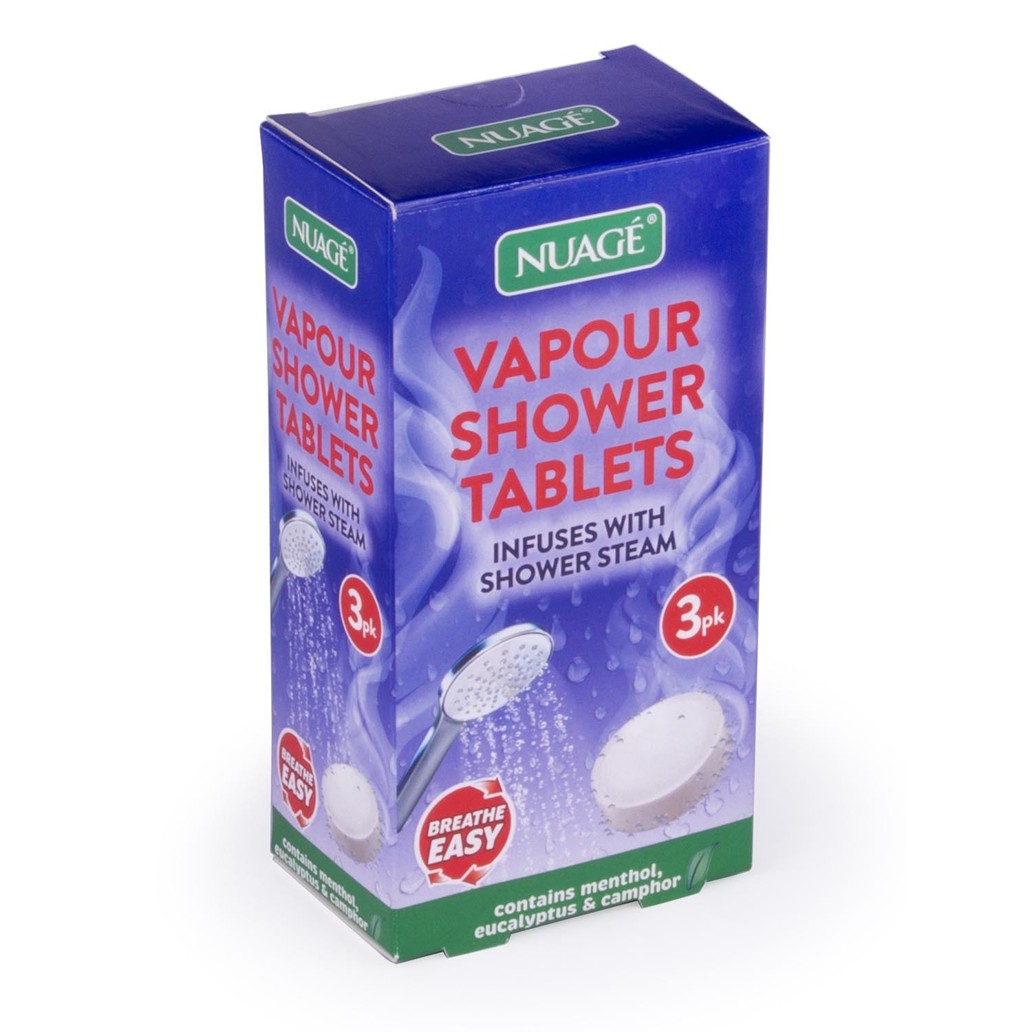 Pack of 3 Nuage Vapour Shower Tablets - White Image