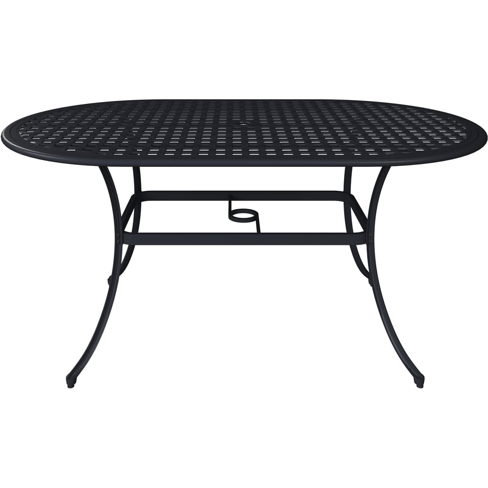 Charles Bentley Cast Aluminium 6 Seater Oval Dining Set Image 5