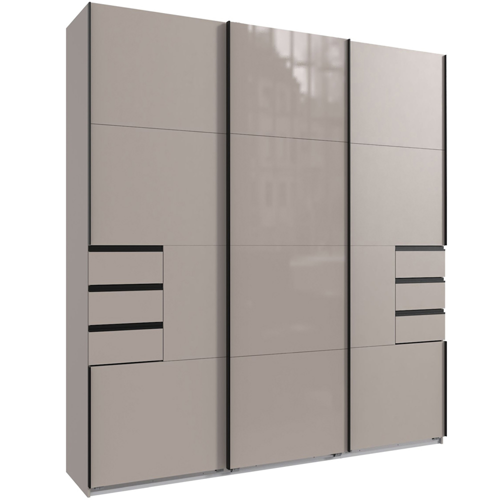 TJ'S Saigon 3-Section Grey Sliding Wardrobe Image 2