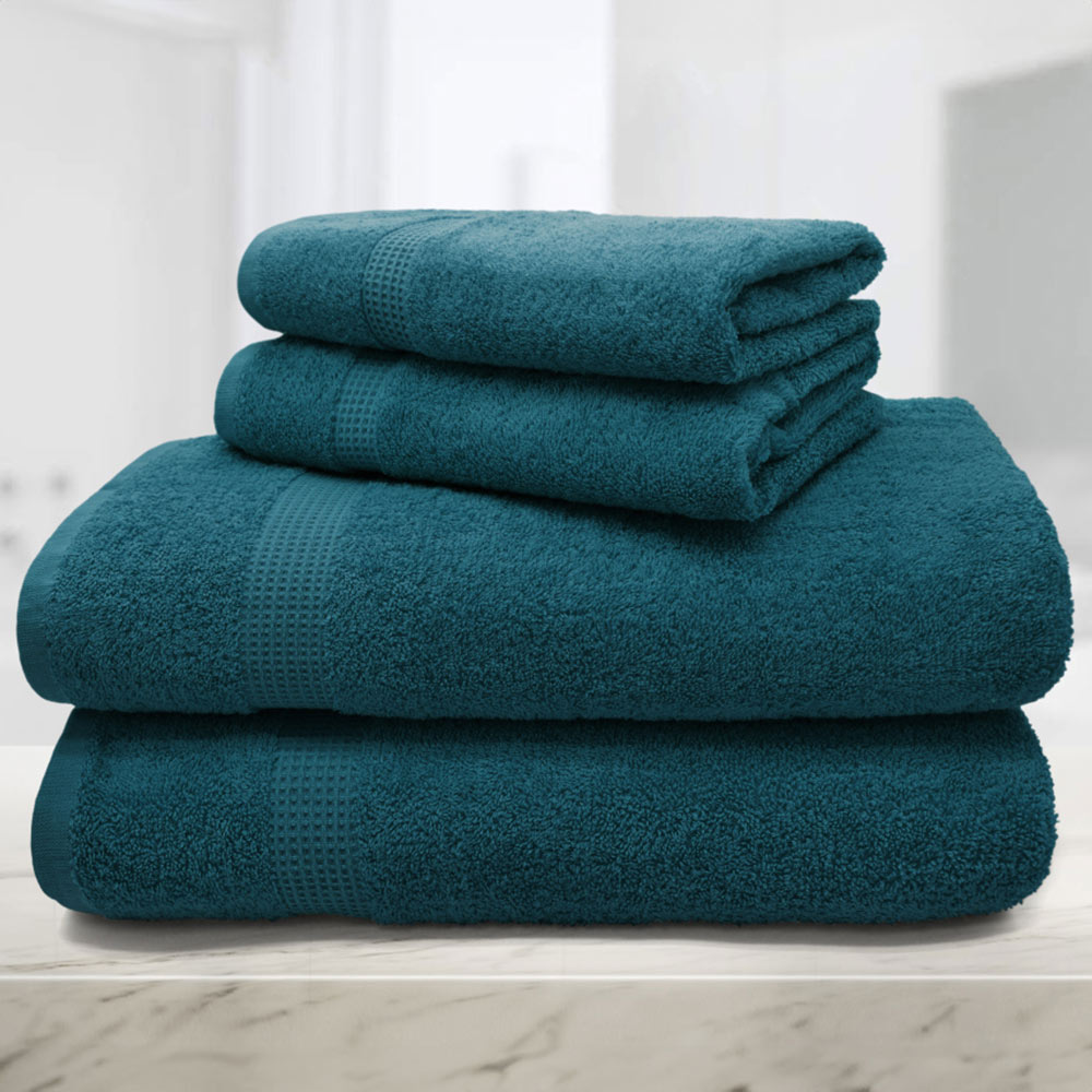Mayfair Egyptian Cotton Indigo Bath Towel Set of 2 Image 3