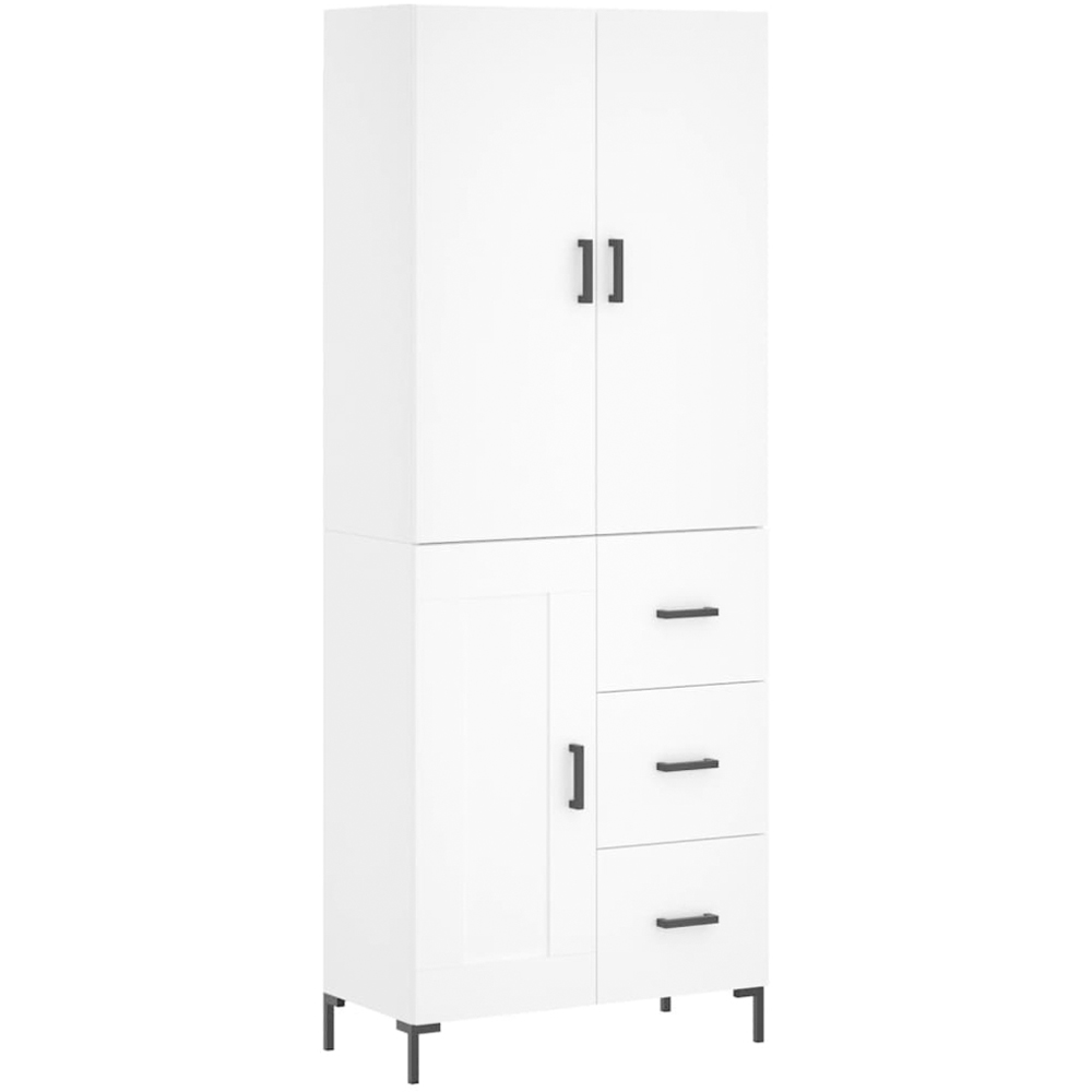 vidaXL 3 Door 3 Drawer White Highboard Image 2