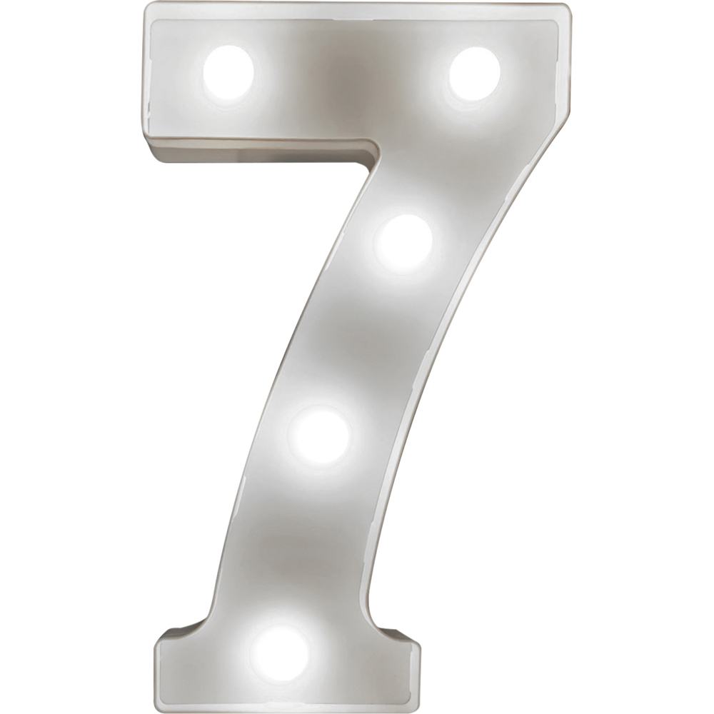 St Helens Battery Operated 3D LED Number 7 Light Wilko