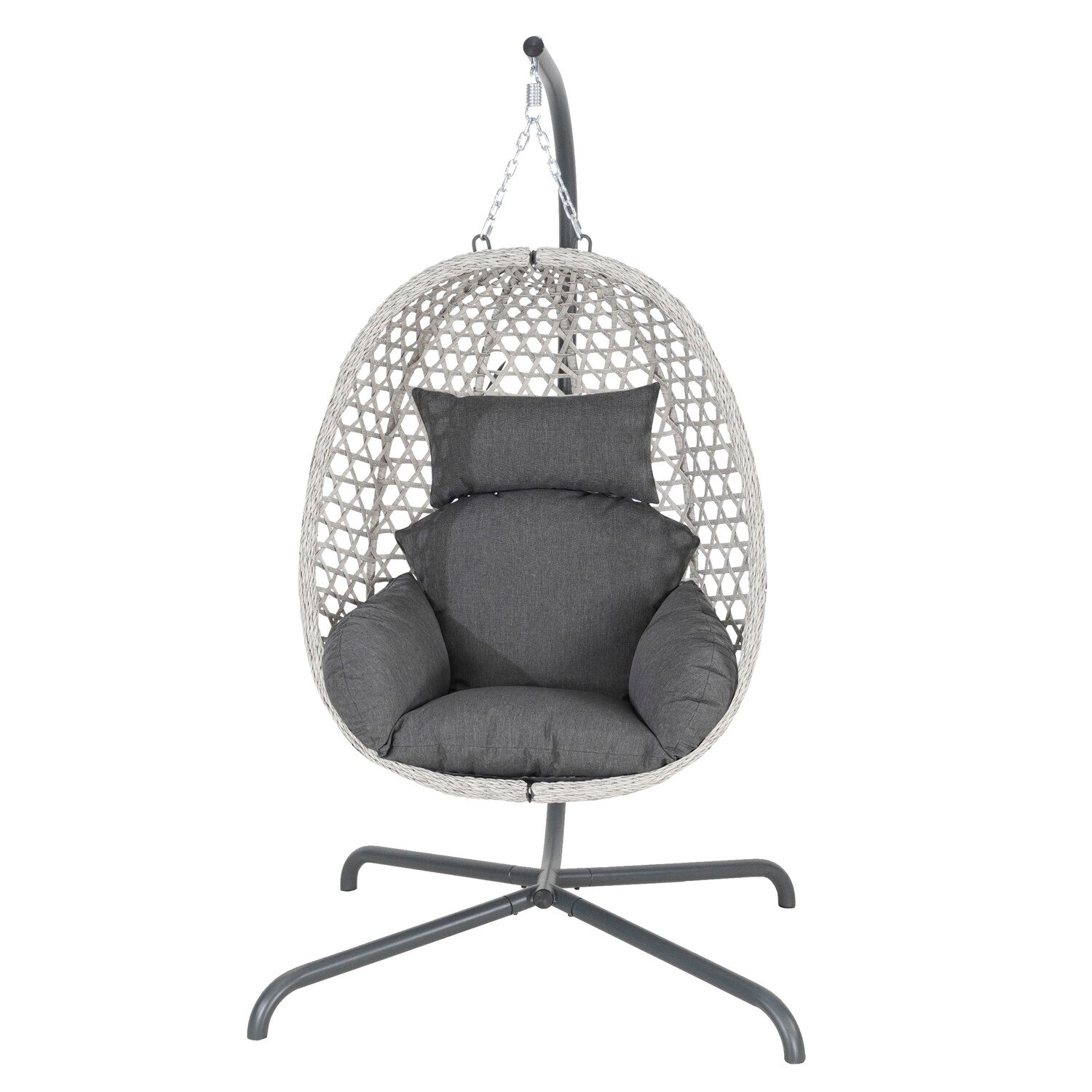 Grey Hanging Egg Chair Image 2
