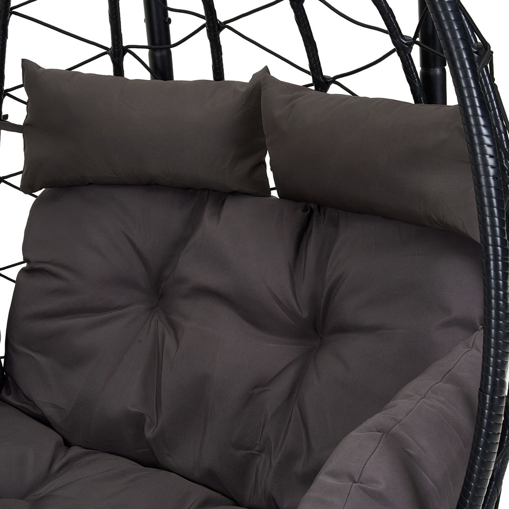 Living and Home 2 Seater Padded Swing Egg Chair with U-Shape Metal Stand Image 6