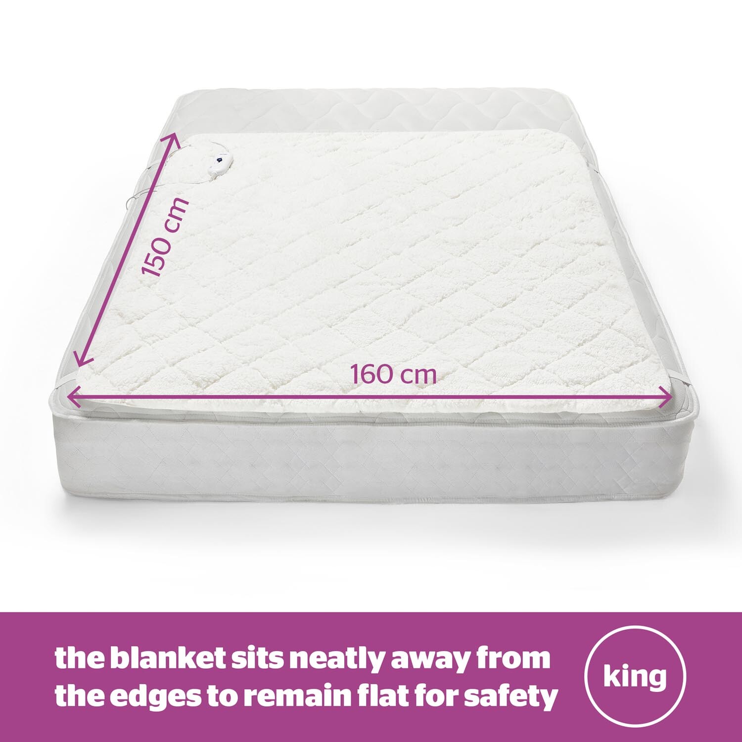 Silentnight Teddy Fleece Electric Blanket - White / Double Image 6