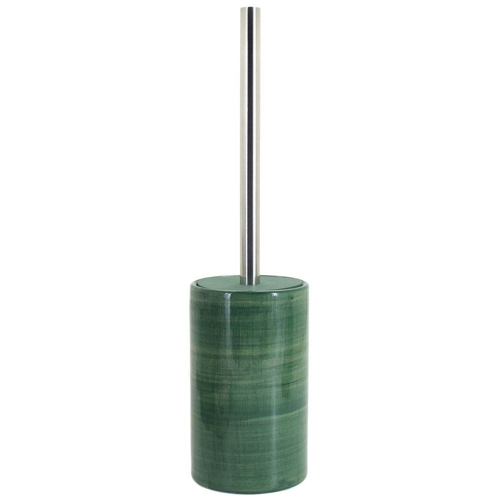 Ceramic Glaze Toilet Brush Holder - Green Image 1