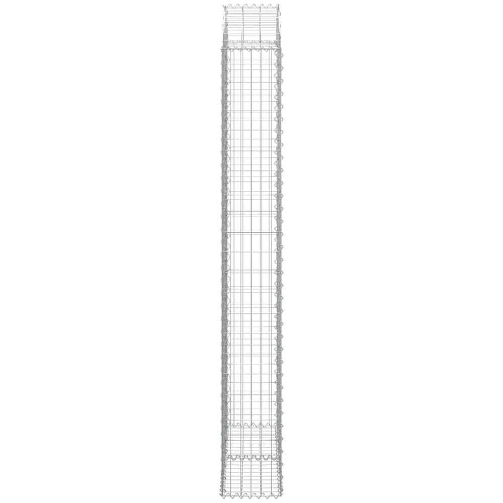 vidaXL Silver Galvanised Iron Arched Gabion Basket 100 x 30 x 220/240cm Image 3