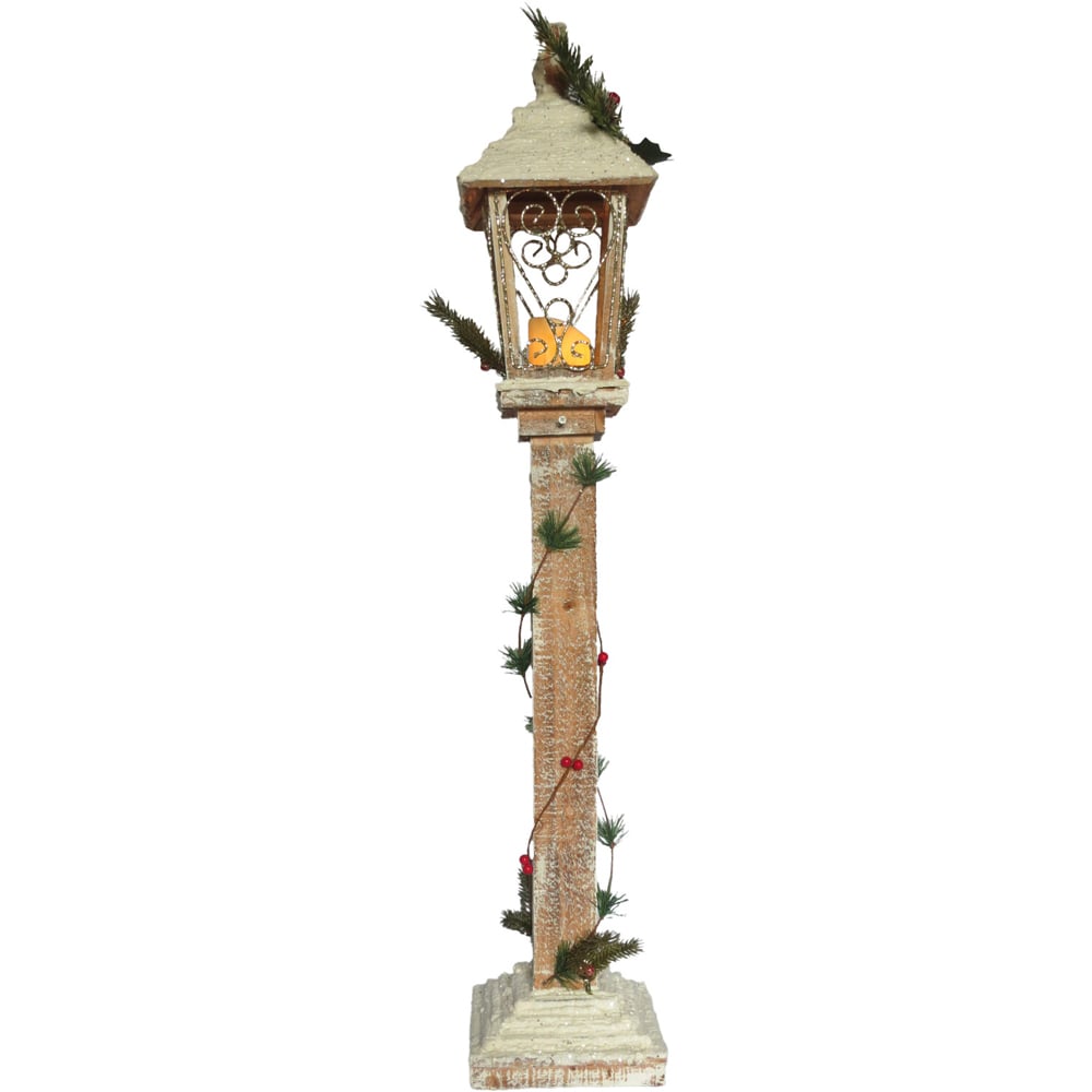 Flicker Candle Snowy Lantern - Multicolour Image 3