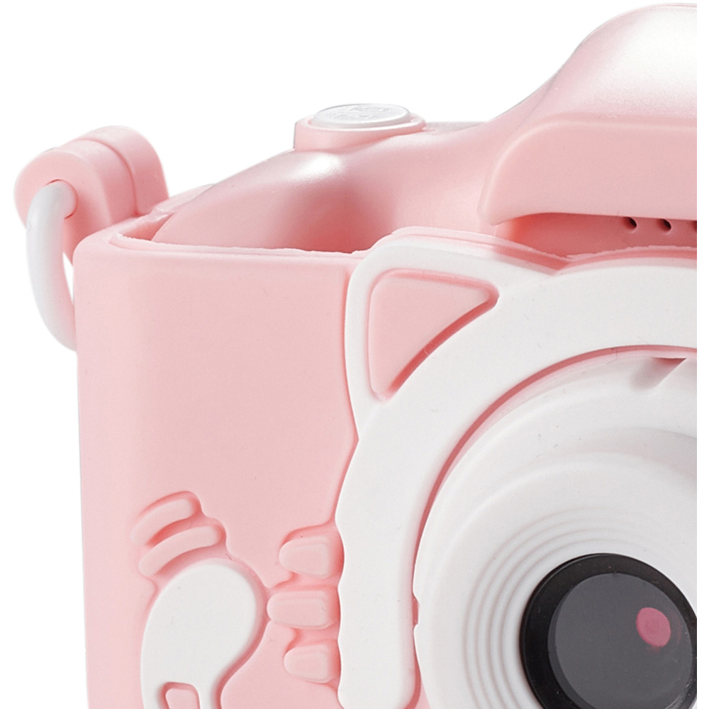 H&O Direct Kids Pink Cat Digital Camera with HD Dual Lens and 32GB Card Image 3