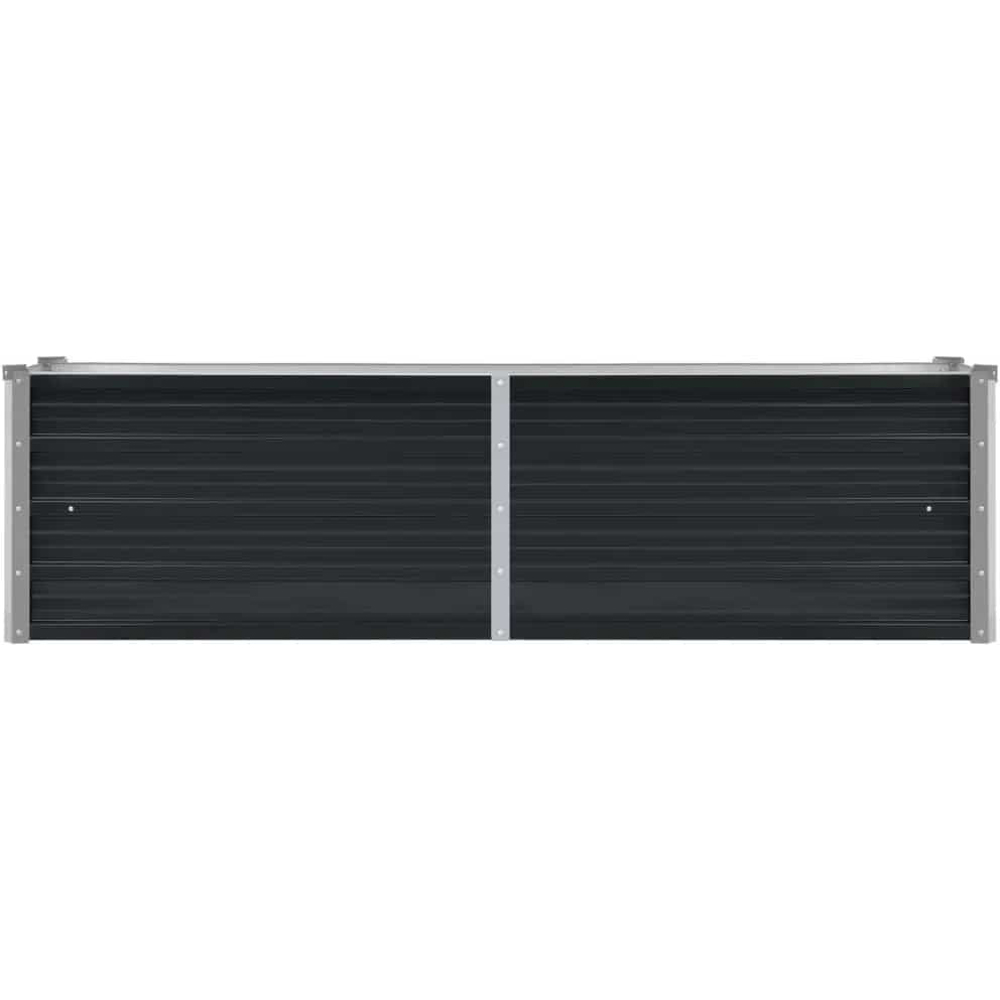 Walplus Anthracite Galvanised Steel Garden Raised Bed 160 x 40 x 45cm Image 3