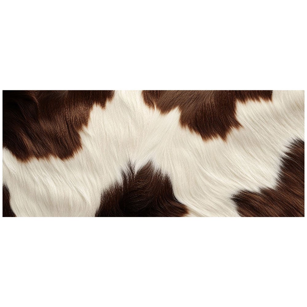 Warren Reed Designer Brown and White Cow Pattern Print Bathroom Splashback 25 x 60cm Image 2