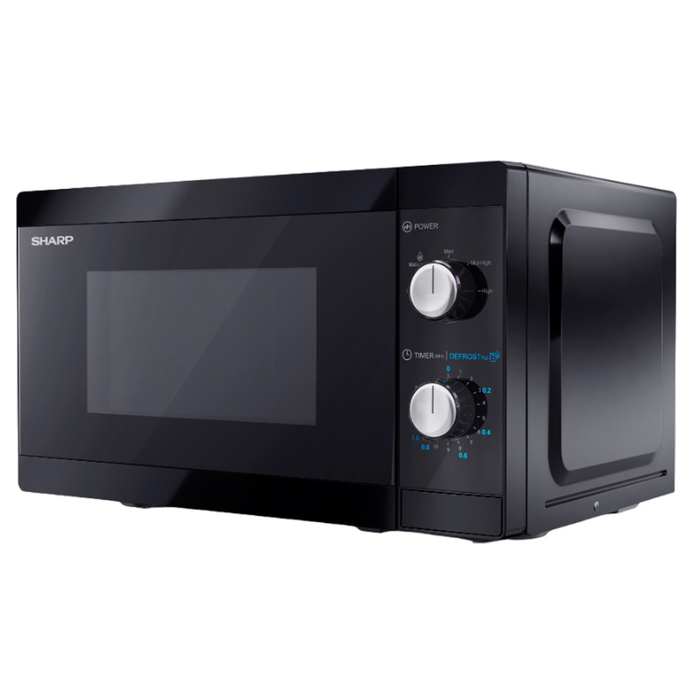 Sharp Black 20L Solo Manual Microwave 800W Image 2