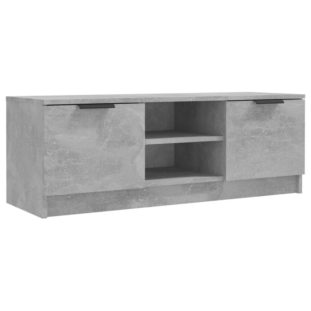 vidaXL 2 Drawer 2 Shelf Concrete Grey TV Cabinet Image 1