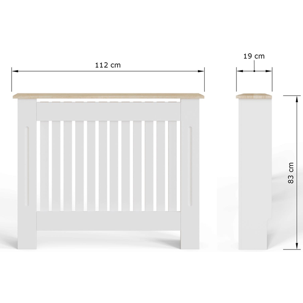 GFW Longslow Classic White Vertical Slat Radiator Cover Medium Image 7