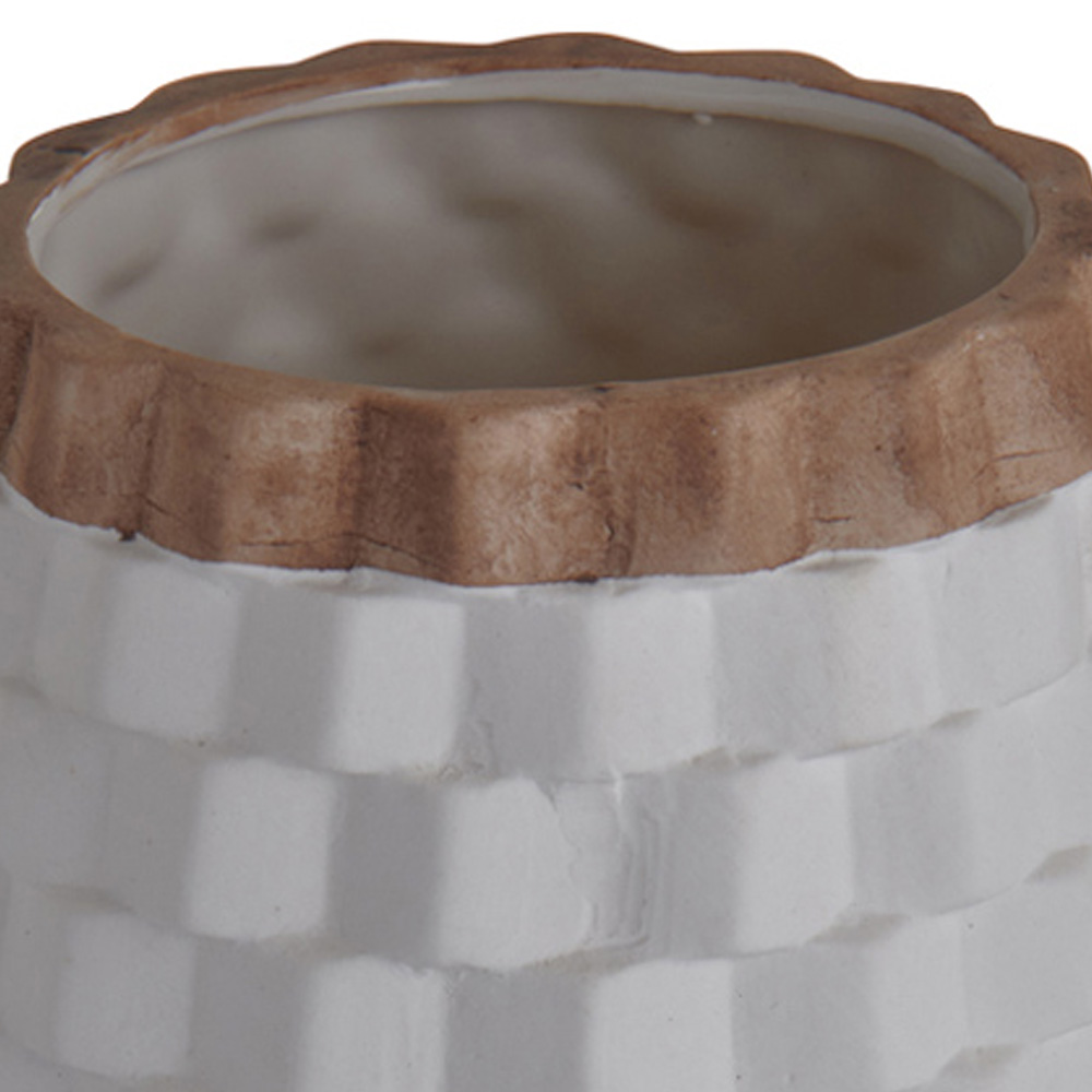 Wilko Matte Ceramic Honeycomb Vase Image 4
