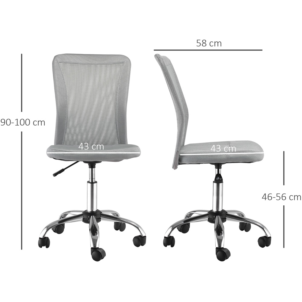 Portland Grey Mesh Swivel Office Desk Chair Image 6
