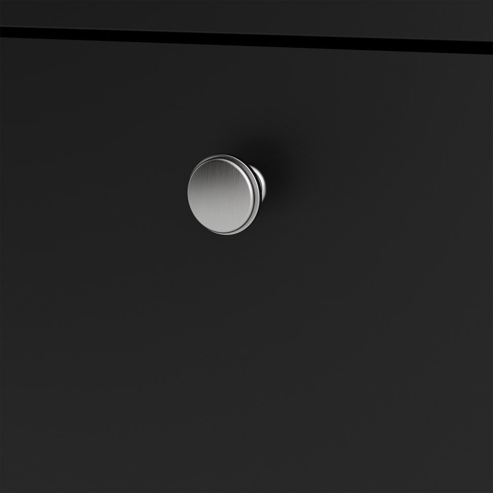 Florence Madrid 2 Door 3 Drawer Matt Black Sideboard Image 6