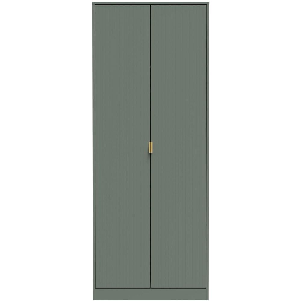 Crowndale 2 Door Reed Green Wardrobe Ready Assembled Image 3