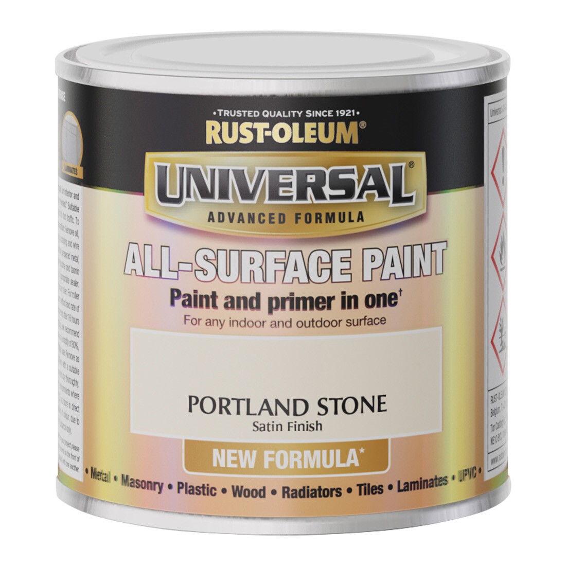 Rust-Oleum Universal All Surface Portland Stone Satin 250ml Image 1