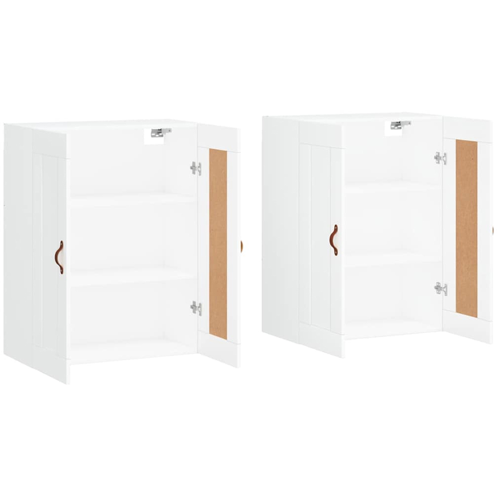 vidaXL 2 Door White Wall Mounted Storage Cabinet 2 Pack Image 4