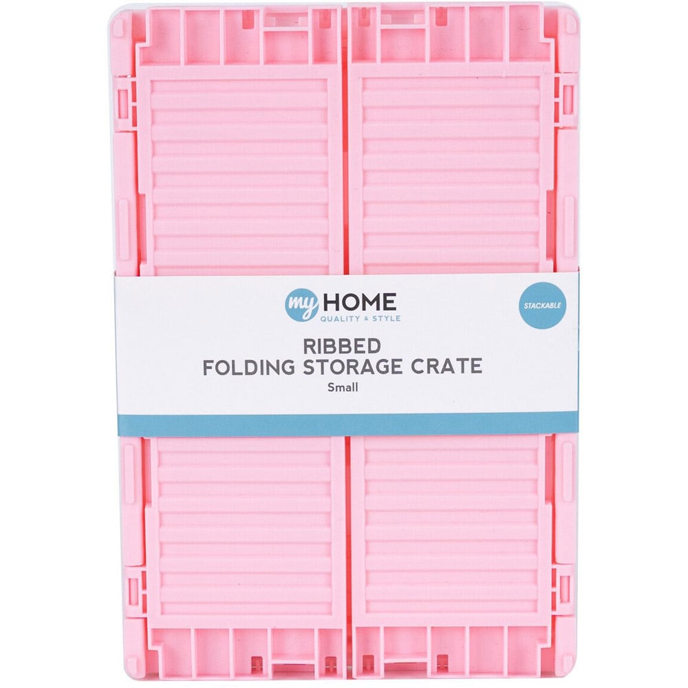 My Home Small Ribbed Foldable Storage Crate Image 8