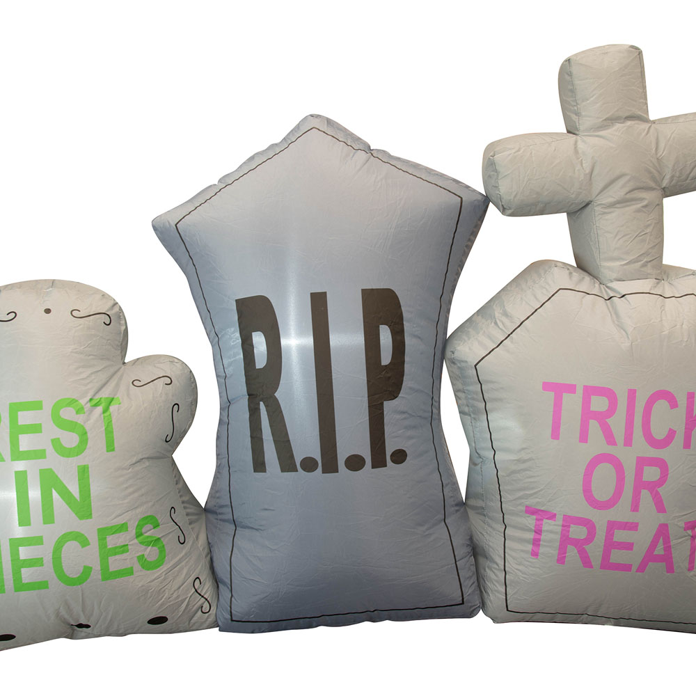 Arlec Halloween 4ft White LED Inflatable Tombstones Image 4