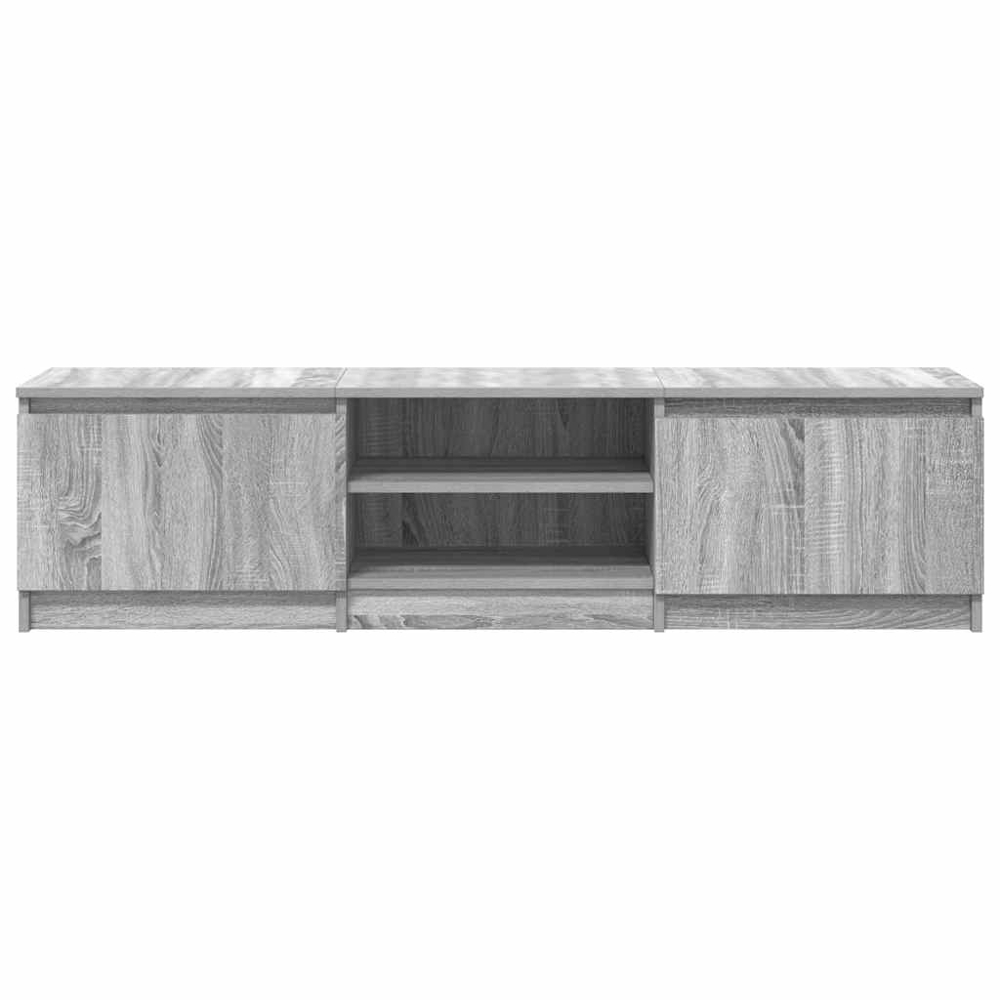vidaXL 2 Door 2 Shelf Grey Sonoma TV Cabinet Image 6