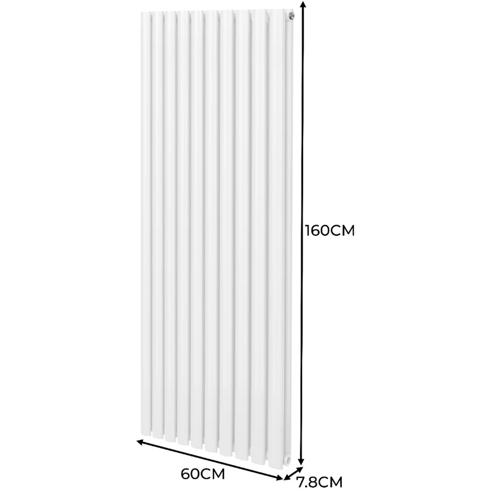 Monster Shop 6691BTU White Oval Column Radiator 1600 x 600mm Image 6