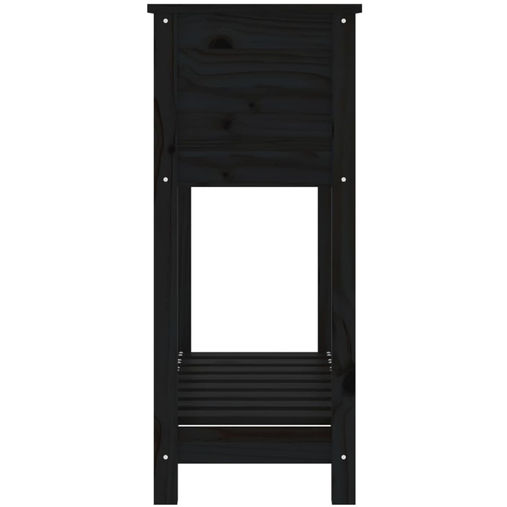 vidaXL Single Shelf Black Solid Pine Wood Garden Planter 81 x 82.5 x 34.5cm Image 5
