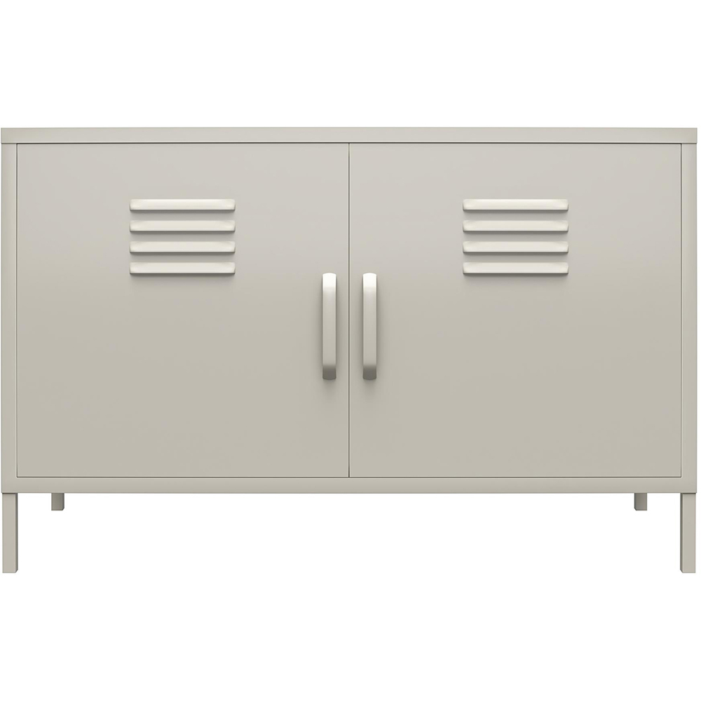 Dorel Bradford 2 Door 2 Shelf Taupe Metal Accent Cabinet Image 3