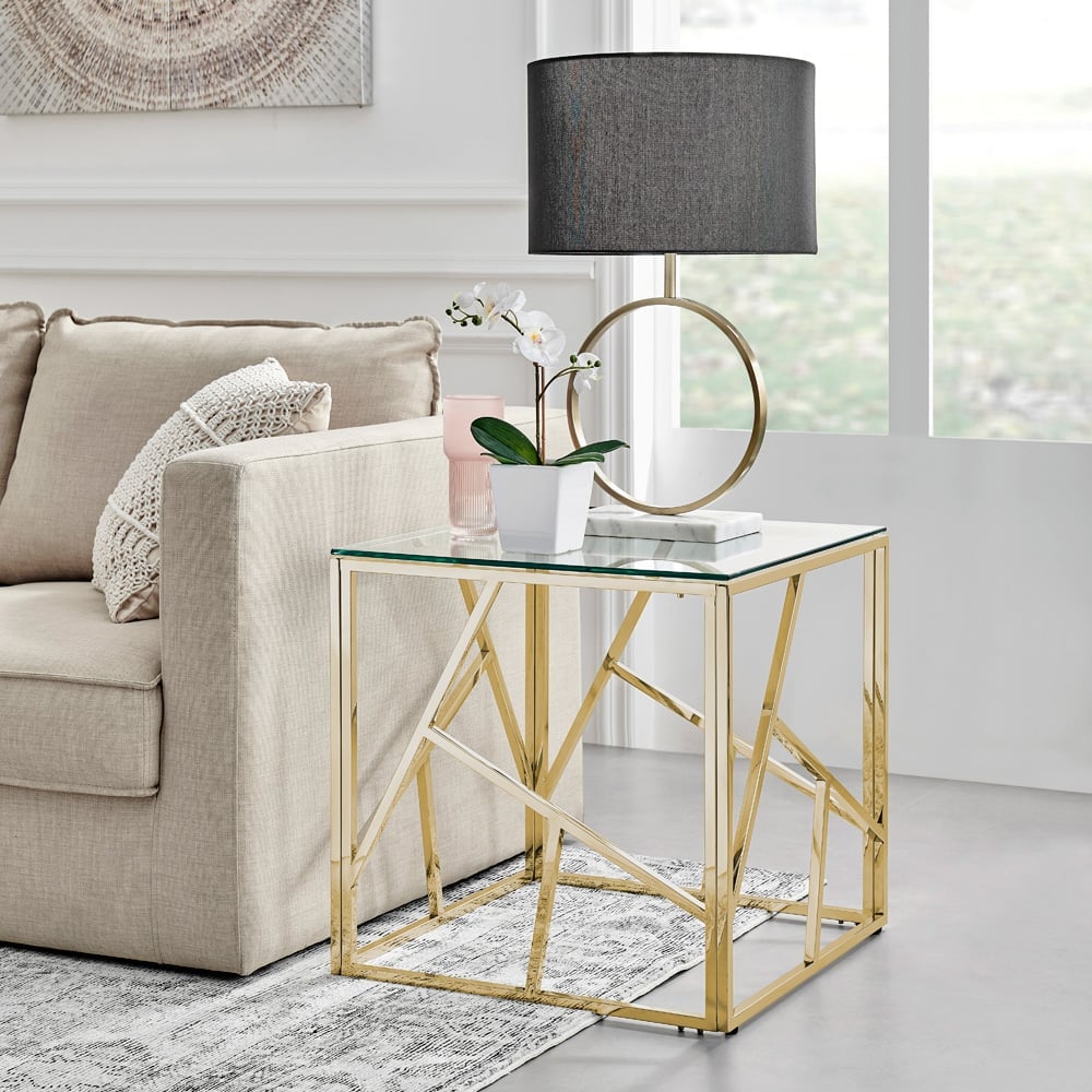 Furniturebox Sicily Gold Side Table Image 4