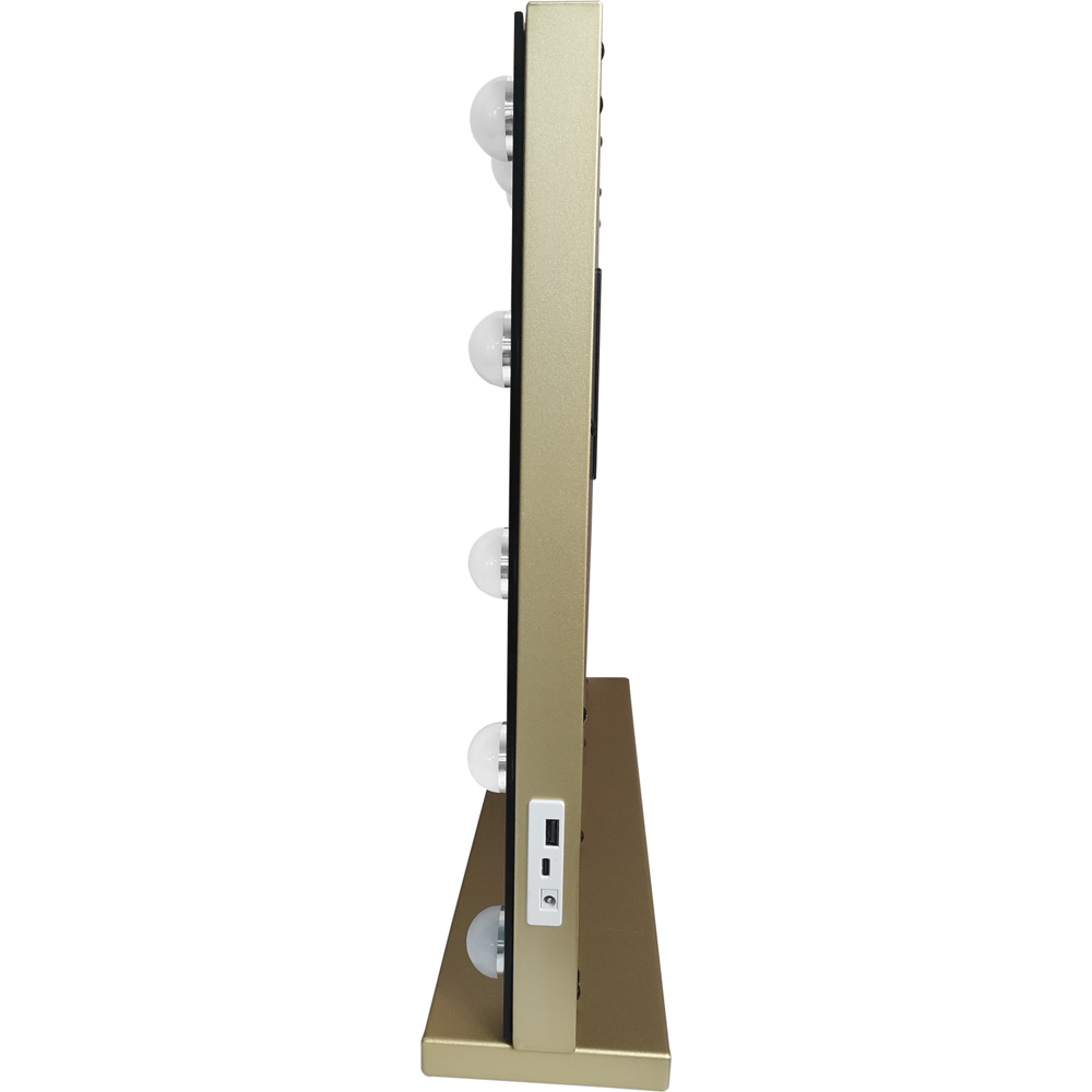 Hollywood LED Wireless Vanity Mirror Gold Image 8