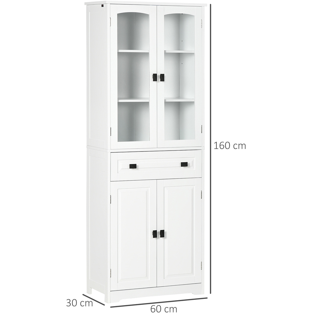 Portland 4 Door Single Drawer White Kitchen Cabinet Image 8