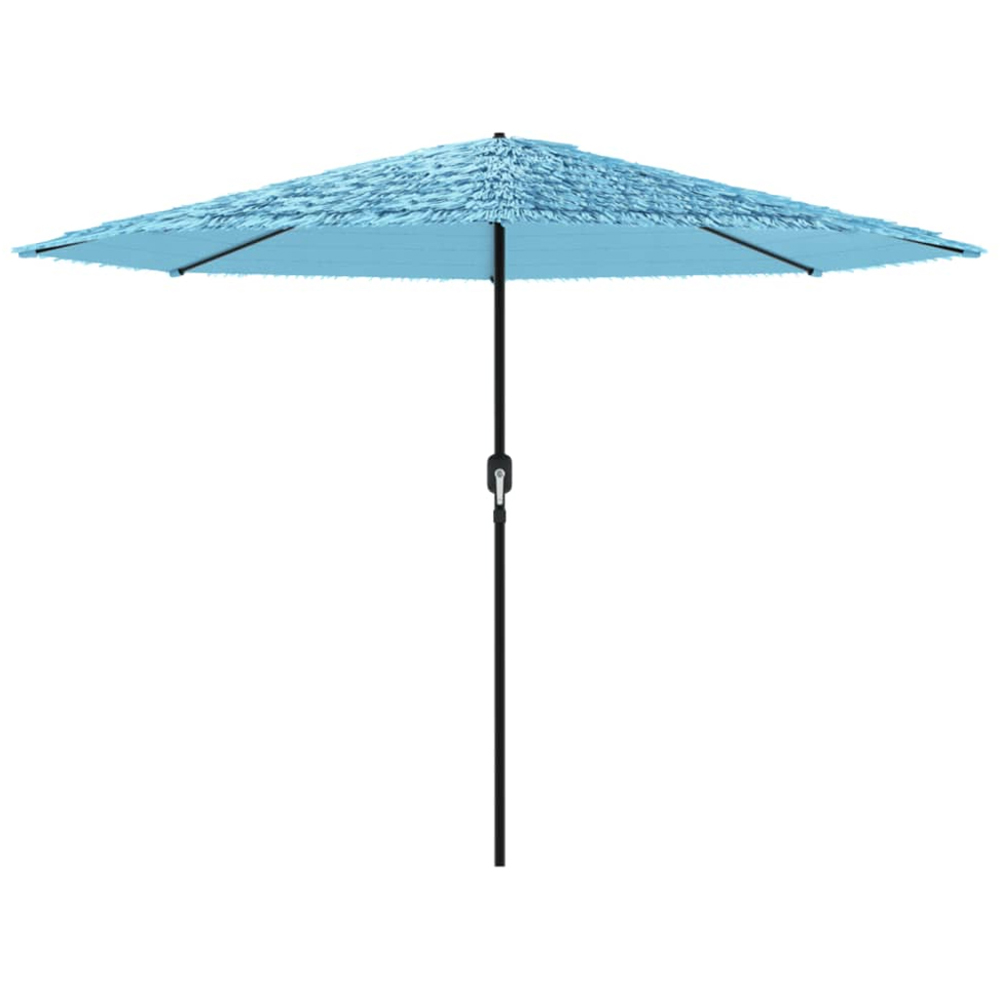 vidaXL Blue Straw Top Garden Parasol with Steel Pole 3.2m Image 2