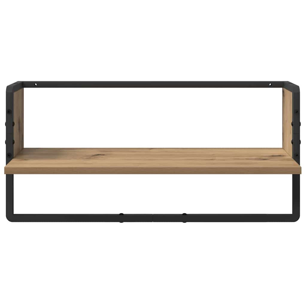 vidaXL 5 Shelf Artisan Oak Wall Shelf Set of 4 Image 8