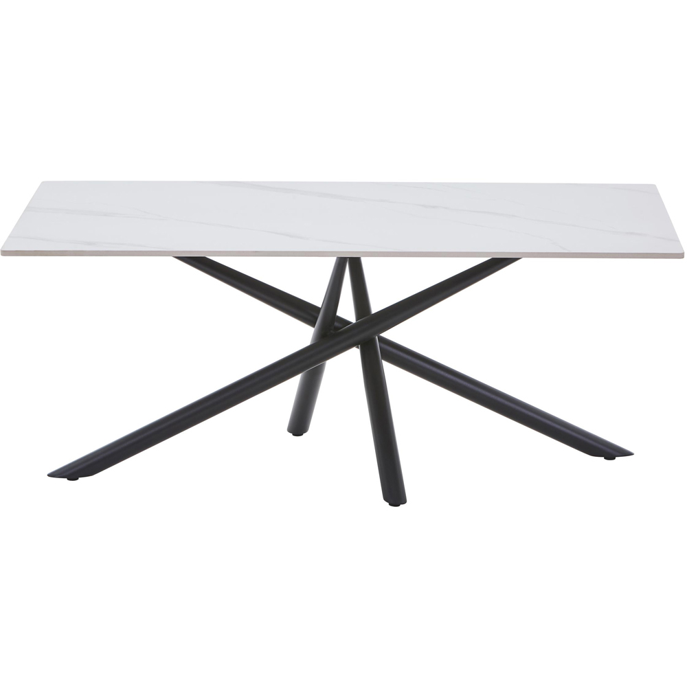 wilko Arlo White Wood Grain Ceramic Coffee Table Image 3