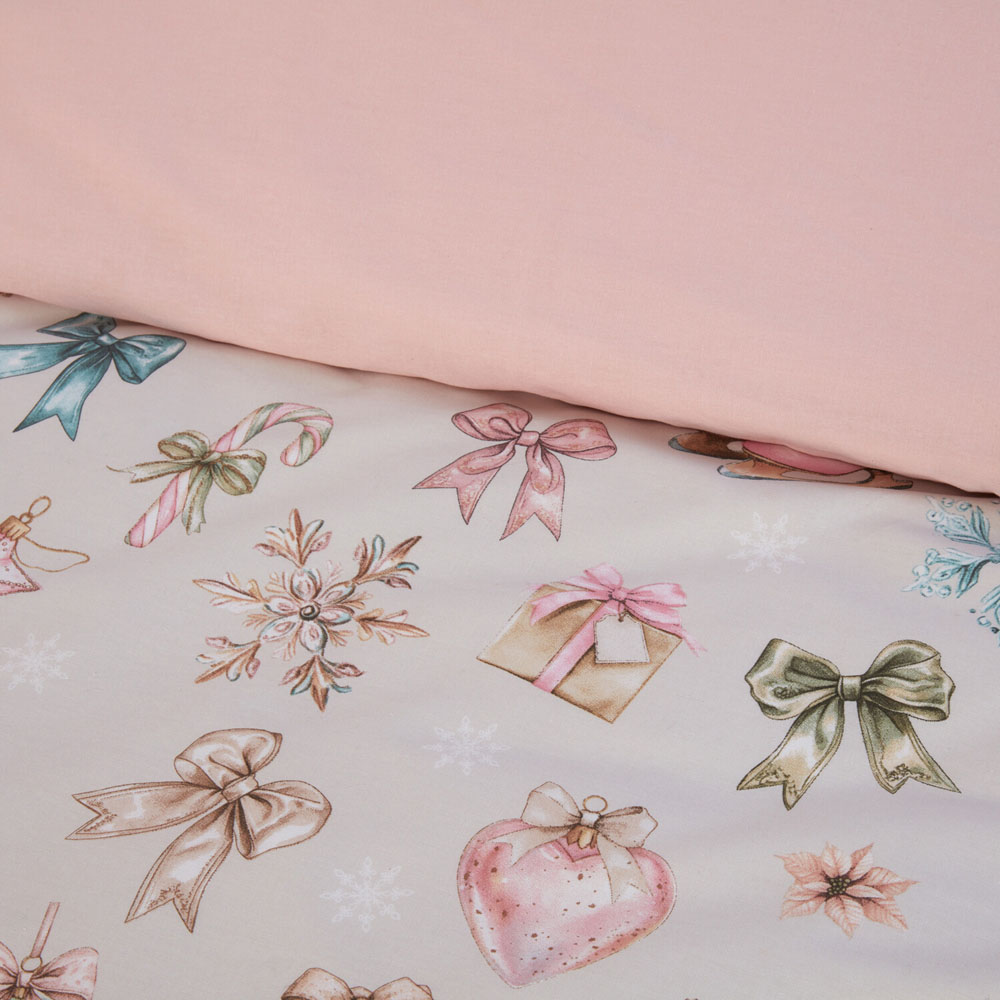 Christmas Vintage Duvet Set - Pink / King Image 5