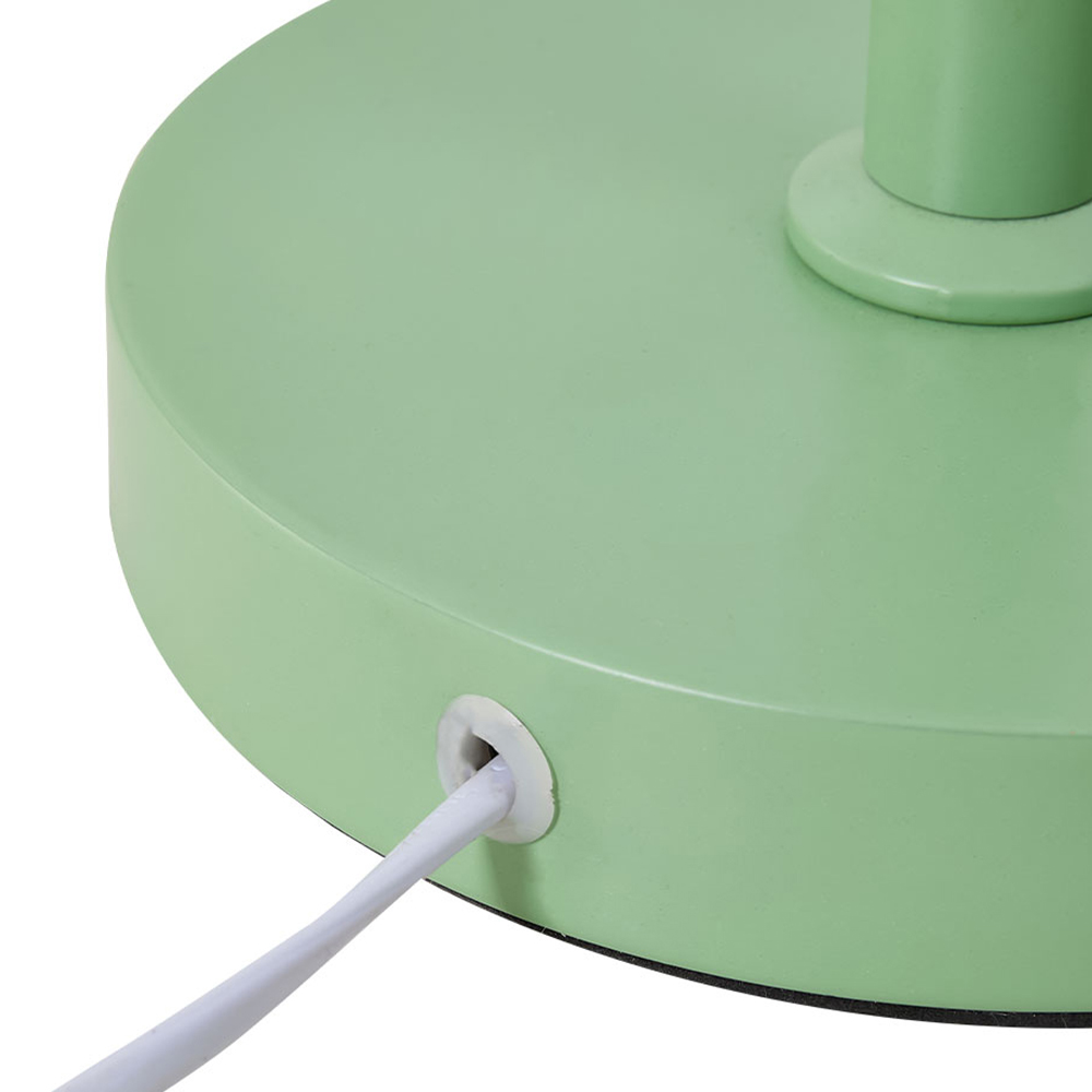 Living and Home 2 Light Green and White Floral Floor Lamp with Foot Switch Image 7