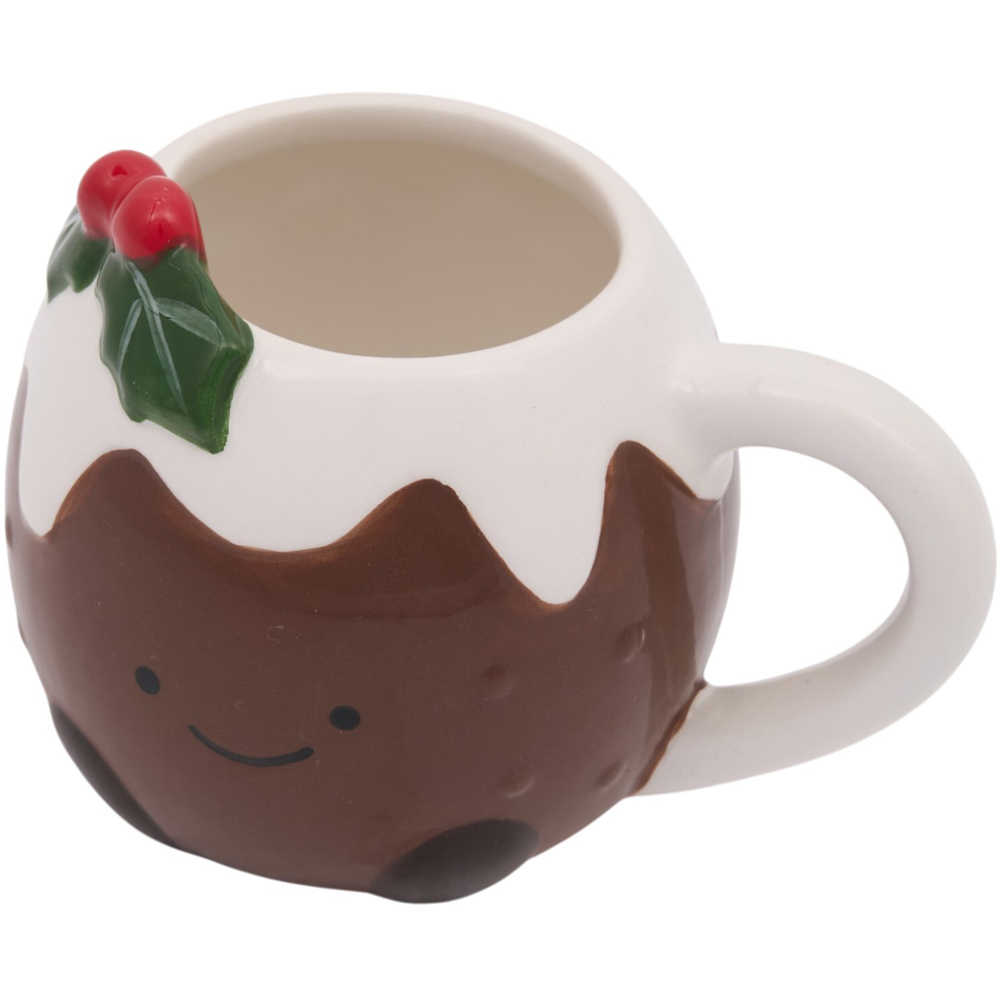 Cute Xmas Pudding 3D Mug Image 3