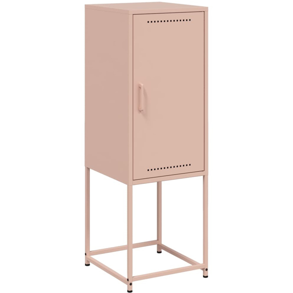 vidaXL Single Door Pink Steel Highboard Image 2
