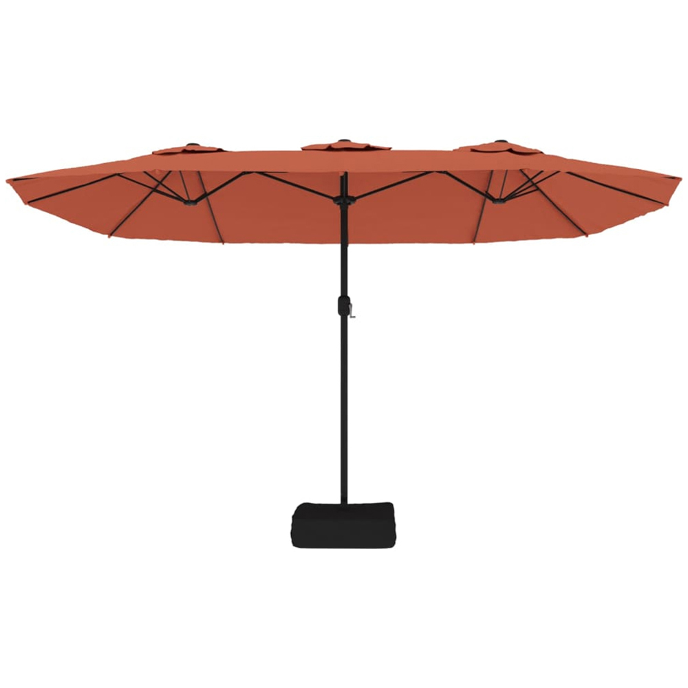 vidaXL Orange LED Double Head Parasol 4.5 x 2.6m Image 4