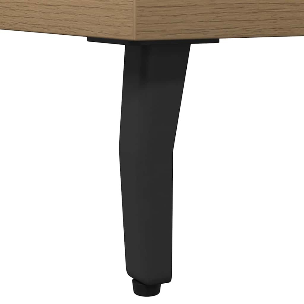vidaXL 3 Door 3 Shelf Artisan Oak Wide TV Cabinet Image 8