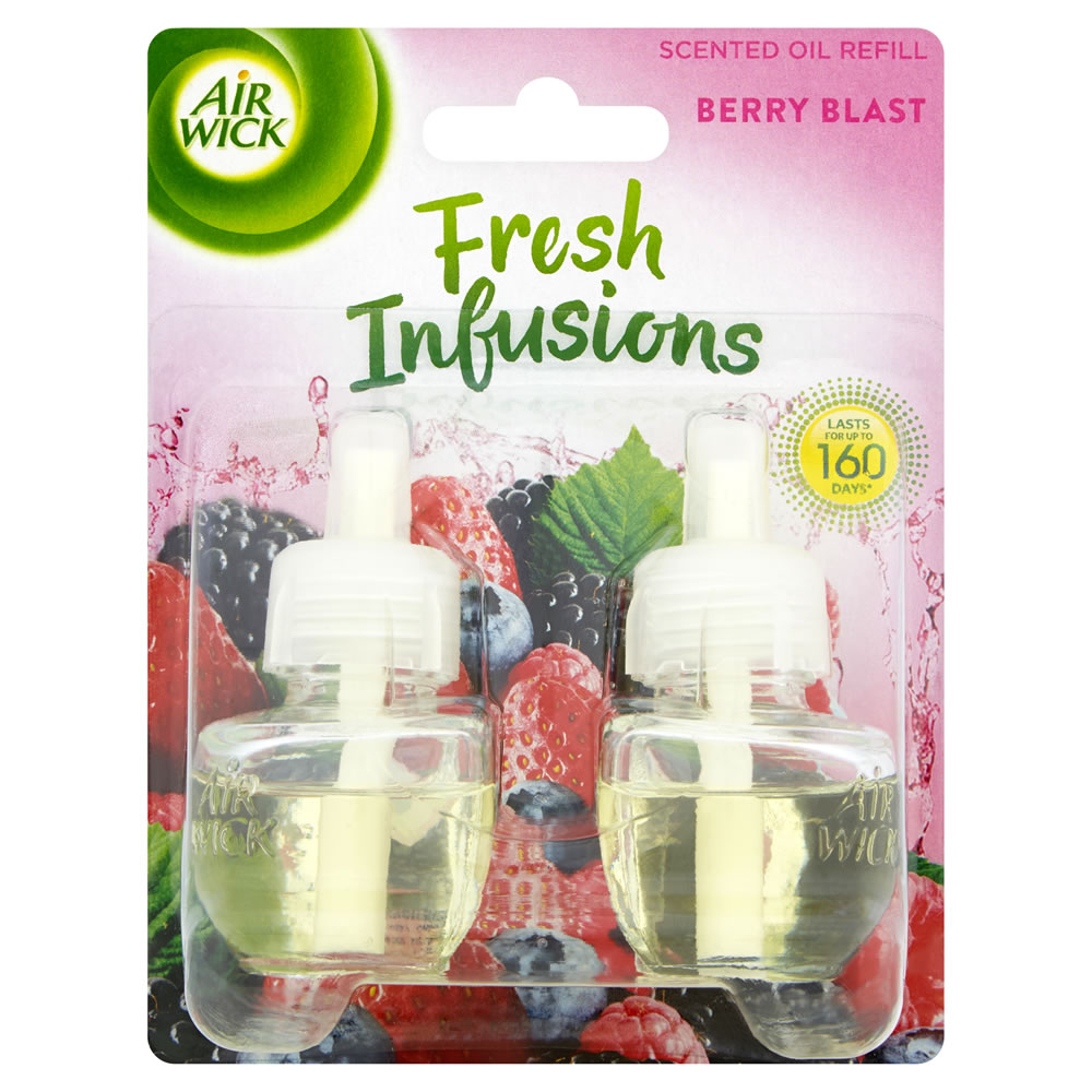 Air Wick Berry Blast Fresh Infusions Scented      Oil Refill 2pk 38ml Image