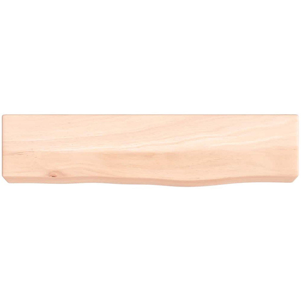 vidaXL 40 x 10 x 6cm Untreated Solid Wood Oak Wall Shelf Image 3