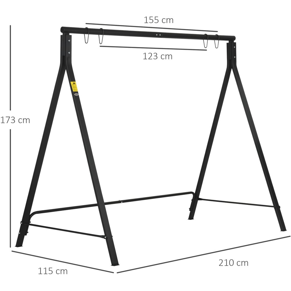 Outsunny Black Metal Swing Stand Image 7
