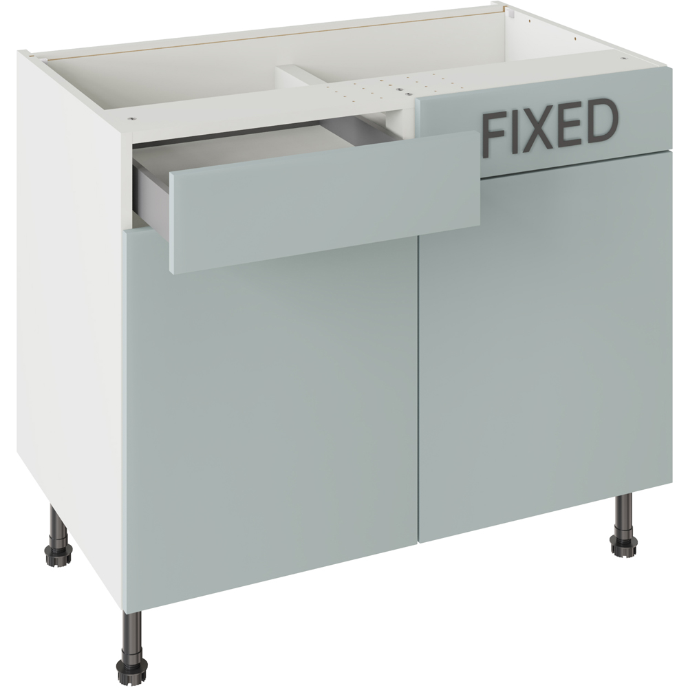 Kitchen Kit Slab Supermatt Aquamarine Drawerline Base Cabinet 1000mm Image 3